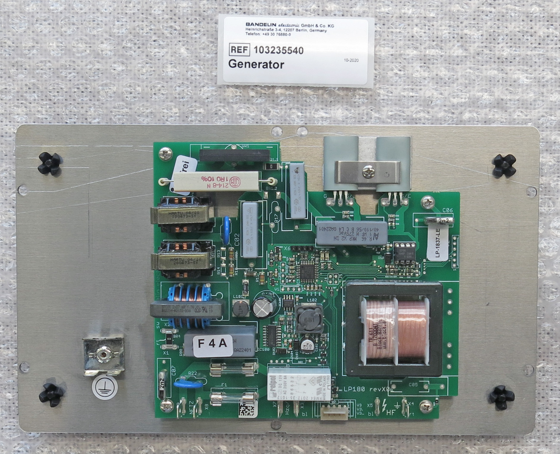 BANDELIN Ultraschallgenerator - 115 V, montiert auf Bodenplatte | Art.-Nr. 103235540
