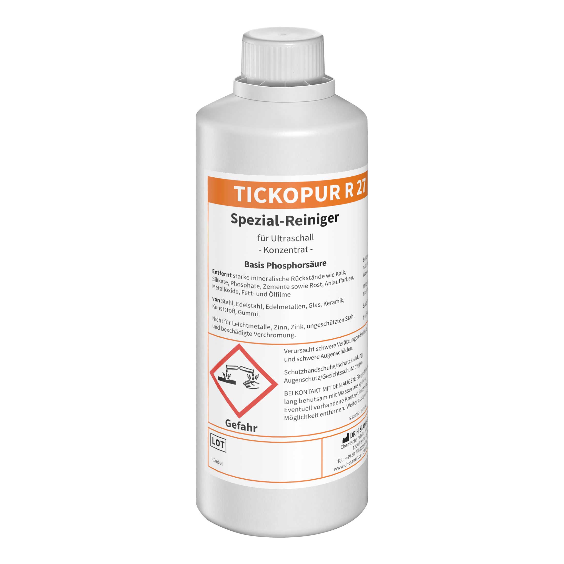 BANDELIN TICKOPUR R 27 Phosphorsäure-Reiniger für Ultraschallreinigung, Konzentrat | Art.-Nr. 815