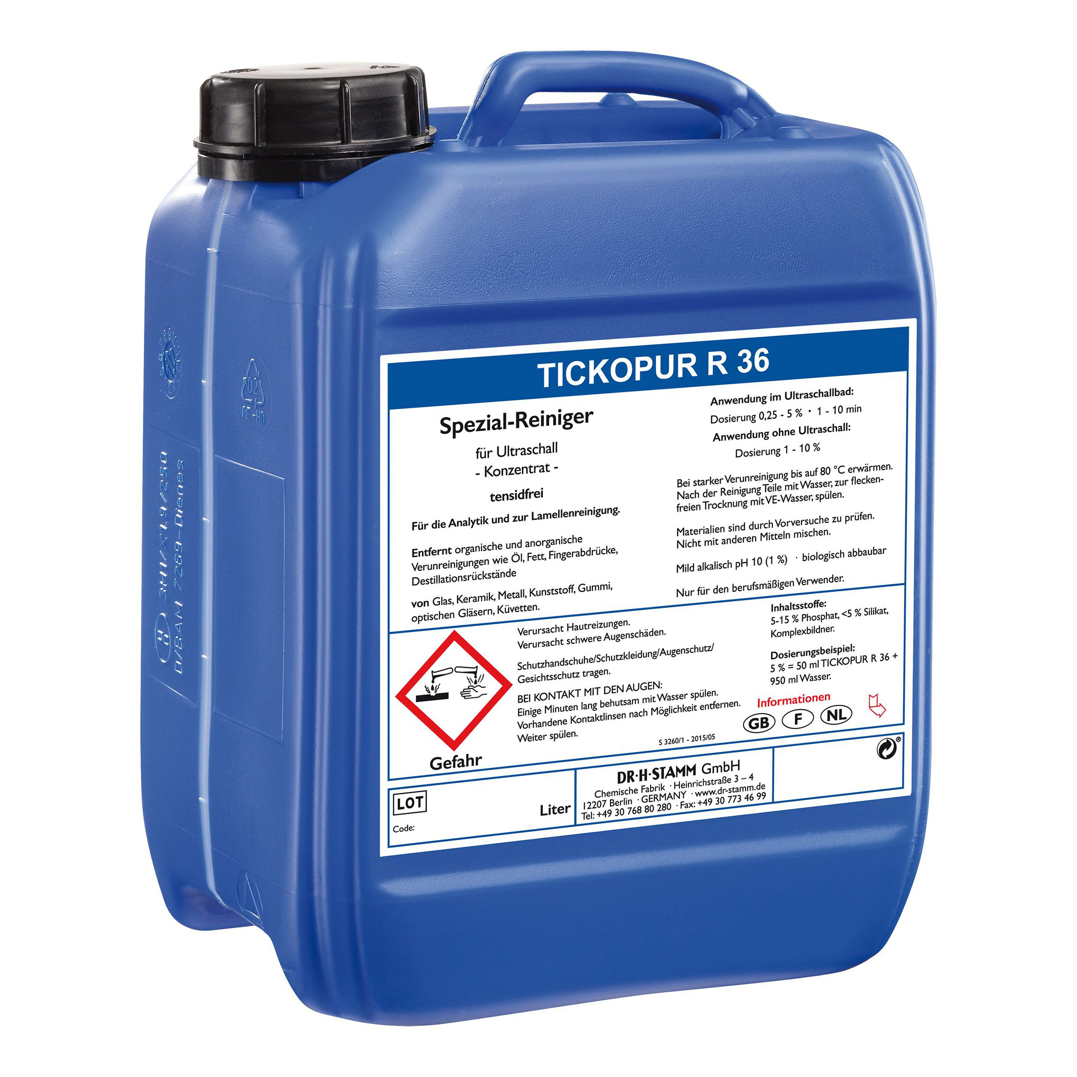 BANDELIN TICKOPUR R 36 Tensidfreier Universal-Reiniger für Ultraschallreinigung, Konzentrat | Art.-Nr. 854
