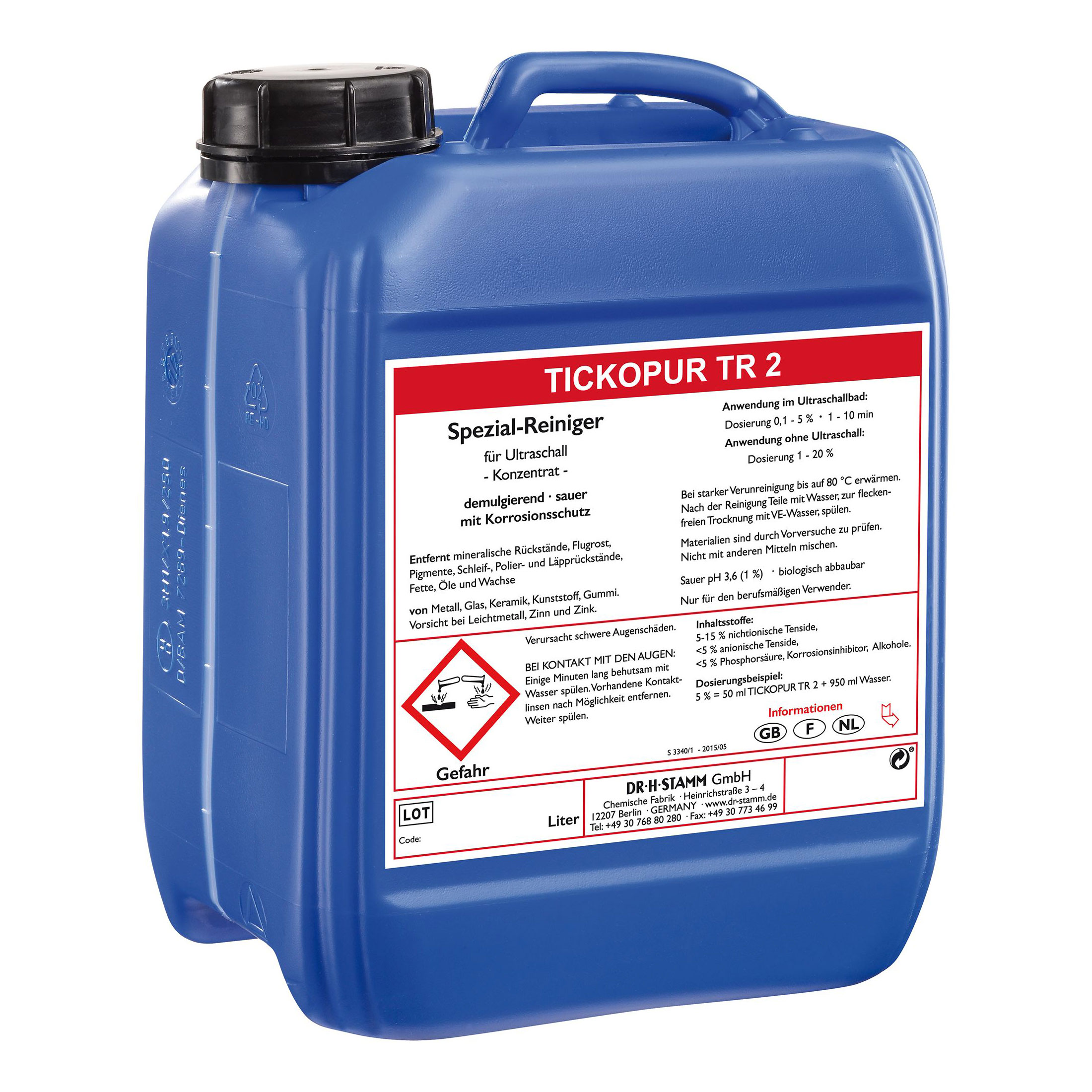 BANDELIN TICKOPUR TR 2 Demulgierender Reiniger für Ultraschallreinigung, Konzentrat | Art.-Nr. 893