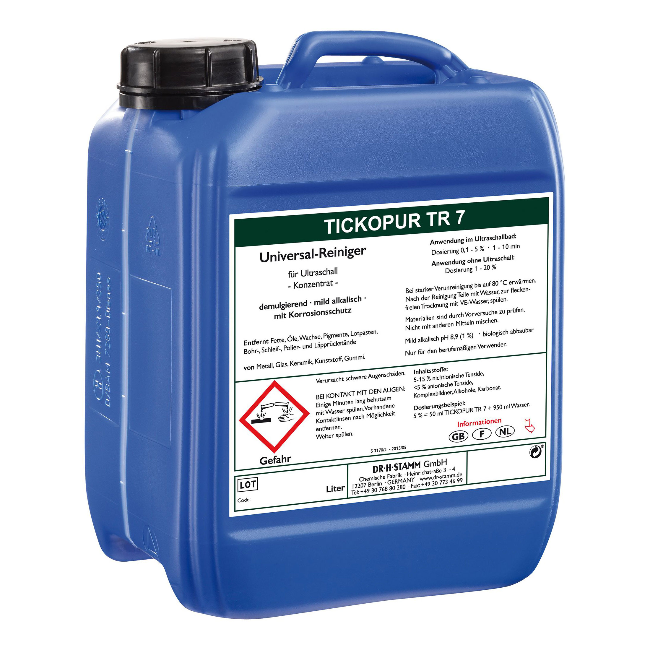 BANDELIN TICKOPUR TR 7 Demulgierender Reiniger für Ultraschallreinigung, Konzentrat | Art.-Nr. 838
