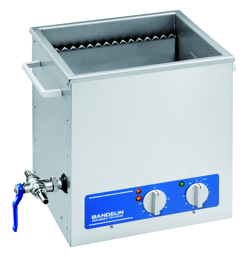 BANDELIN SONOREX TECHNIK RM 16.2 UH Ultraschallbad mit Überlauftasche und Heizung, 40 kHz | Art.-Nr. 8204-GB